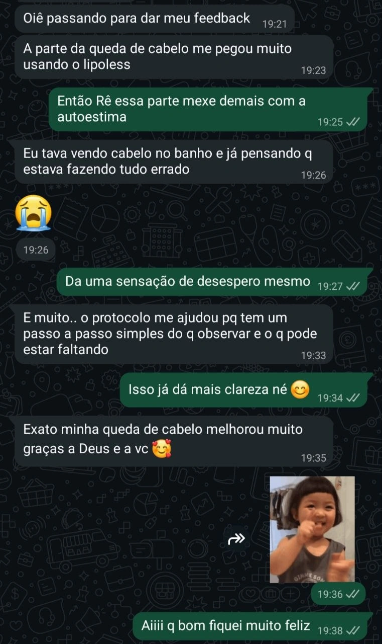 Depoimento real sobre melhora da queda de cabelo